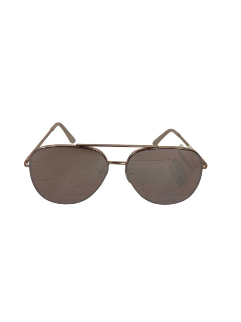 A New Day Adult Aviator Sunglasses Rose Gold Frames Brown Lenses